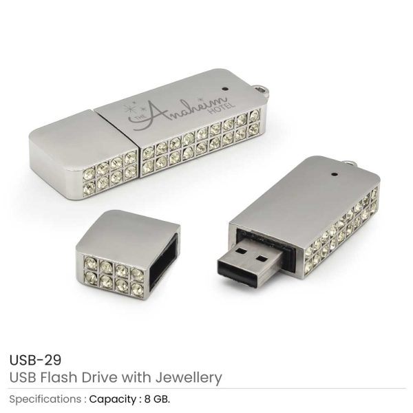Crystal Studded USB Flash Drives - Image 4