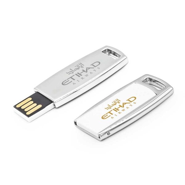 Thin White Metal Case USB Flash - Image 3