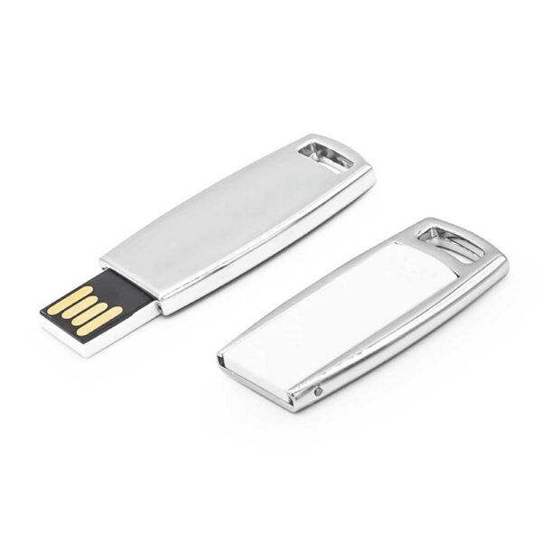 Thin White Metal Case USB Flash - Image 2