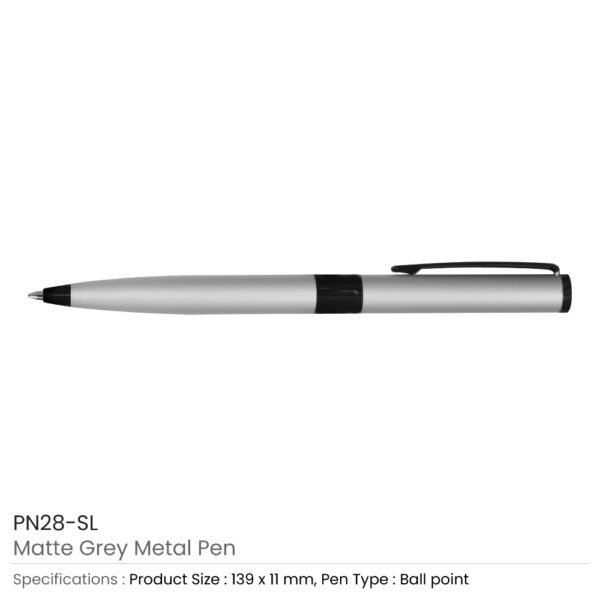 Matte Silver Metal Pens - Image 4