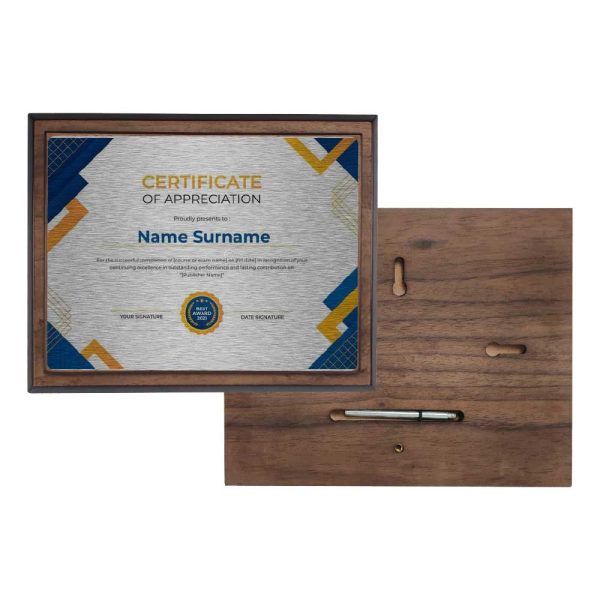Horizontal Wooden Plaque with Box - Image 3