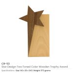 Star Design Wooden Trophy - Image 5