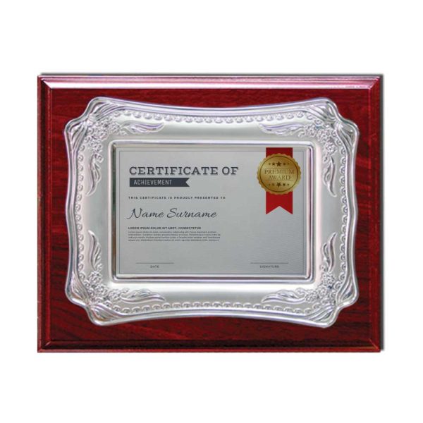 Wooden Plaques with Silver Spanish Plate - Image 3