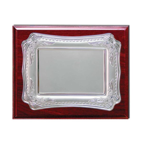 Wooden Plaques with Silver Spanish Plate - Image 2