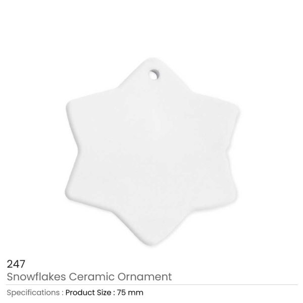 Snowflake Ceramic Ornaments - Image 4