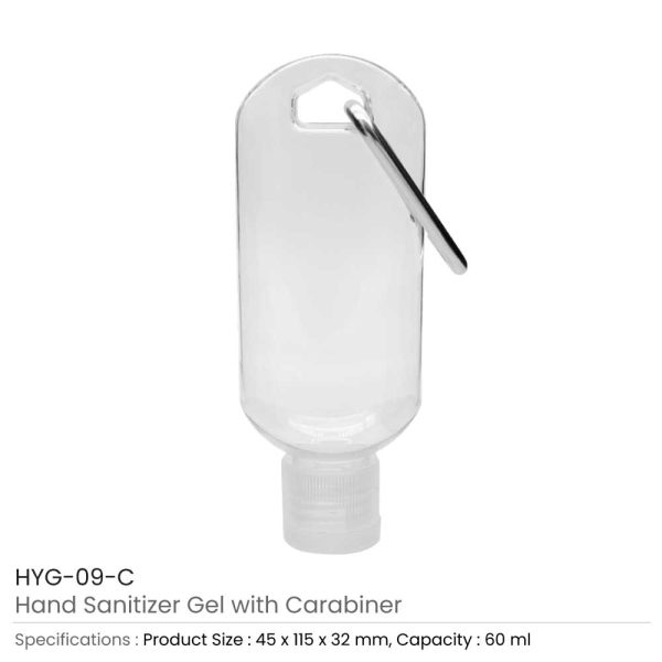 Hand Sanitizer Gel with Carabiner Clip - Image 4